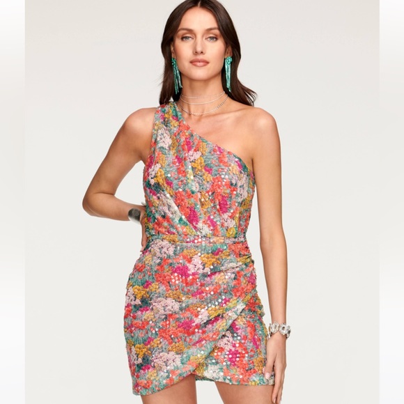 Ramy Brook Exclusive Sequin Linda Multi Colored Dress 6 NWT MSRP: $655 - Picture 1 of 13